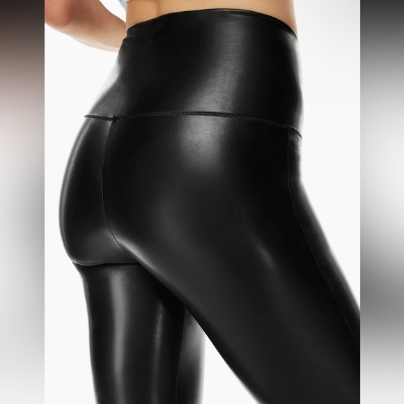 Aritzia Vegan Leather Flare Pant - Picture 4 of 11